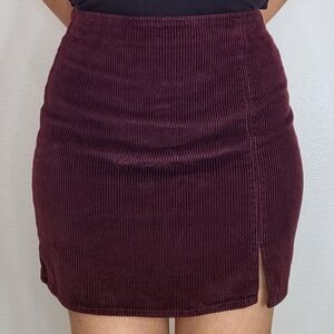 Hollister Burgundy Corduroy Skirt